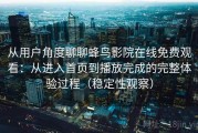 从用户角度聊聊蜂鸟影院在线免费观看：从进入首页到播放完成的完整体验过程（稳定性观察）