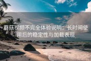 蘑菇视频不完全体验说明：长时间使用后的稳定性与加载表现