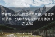 茶杯狐 cupfox日常使用笔记：资源更新节奏、分类结构与整体使用体验（对比后）