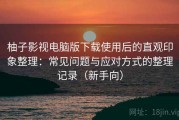 柚子影视电脑版下载使用后的直观印象整理：常见问题与应对方式的整理记录（新手向）