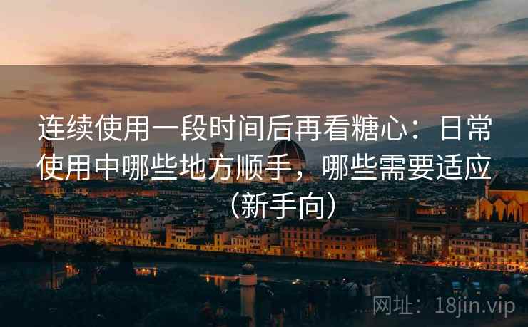 连续使用一段时间后再看糖心：日常使用中哪些地方顺手，哪些需要适应（新手向）