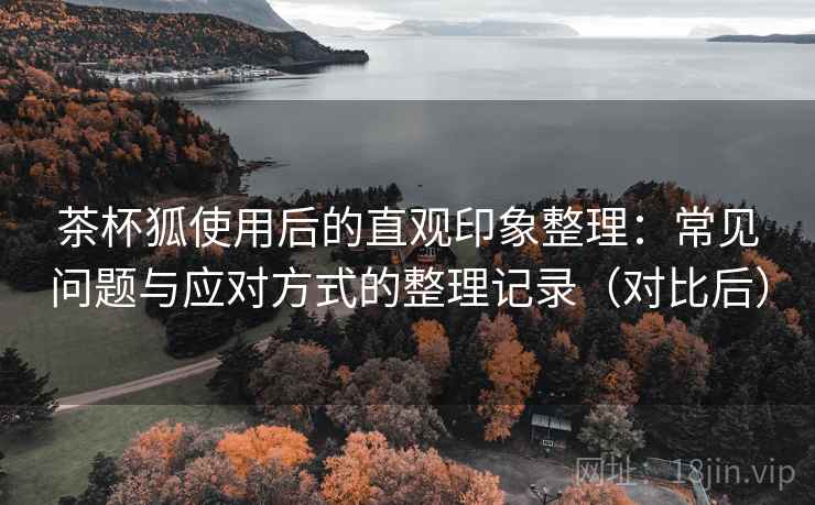 茶杯狐使用后的直观印象整理:常见问题与应对方式的整理记录(对比后) 茶杯狐使用后的直观印象整理:常见问题与应对方式的整理记录(对比后)
