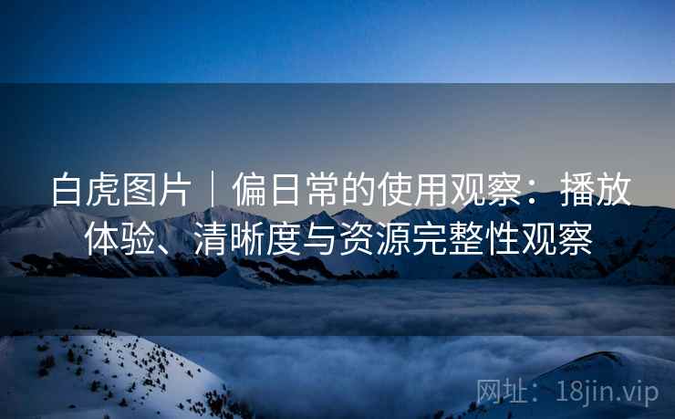 白虎图片|偏日常的使用观察:播放体验、清晰度与资源完整性观察 白虎图片|偏日常的使用观察:播放体验、清晰度与资源完整性观察